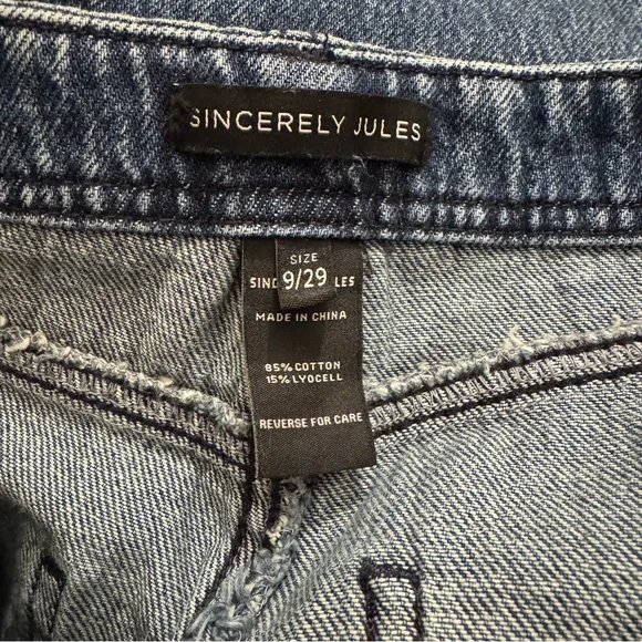 Sincerely Jules Dark Blue Flare Jeans - Picture 4 of 4